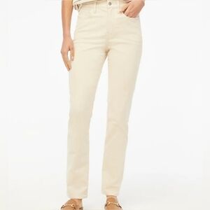 J. Crew Factory Essentisl Straight Ecru Straight Leg Corduroy Pants Womens Waist